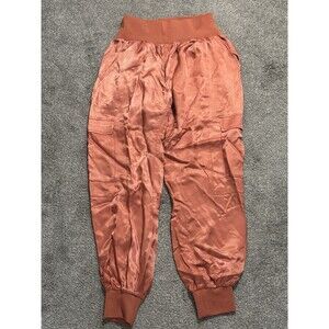 Cinq A Sept Satin Giles Jogger Women’s Small Cargo Pants Trousers Peachy Orange